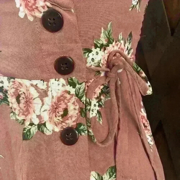 Xhilaration Size Small mauve Cute cabbage arose print, summer dress - Picture 4 of 8